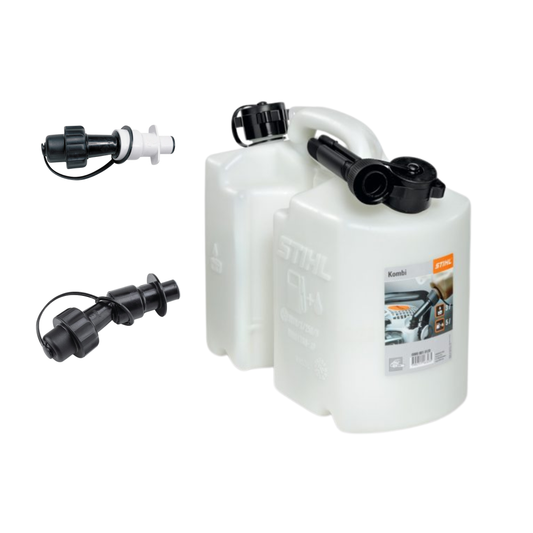 Bidon combiné STIHL transparent — 5L carburant + 3L huile Stihl