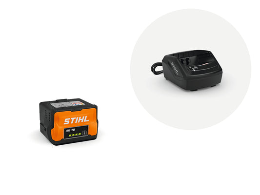 Pack de démarrage STIHL — 1× batterie AK 10 + 1× chargeur AL 101 Stihl