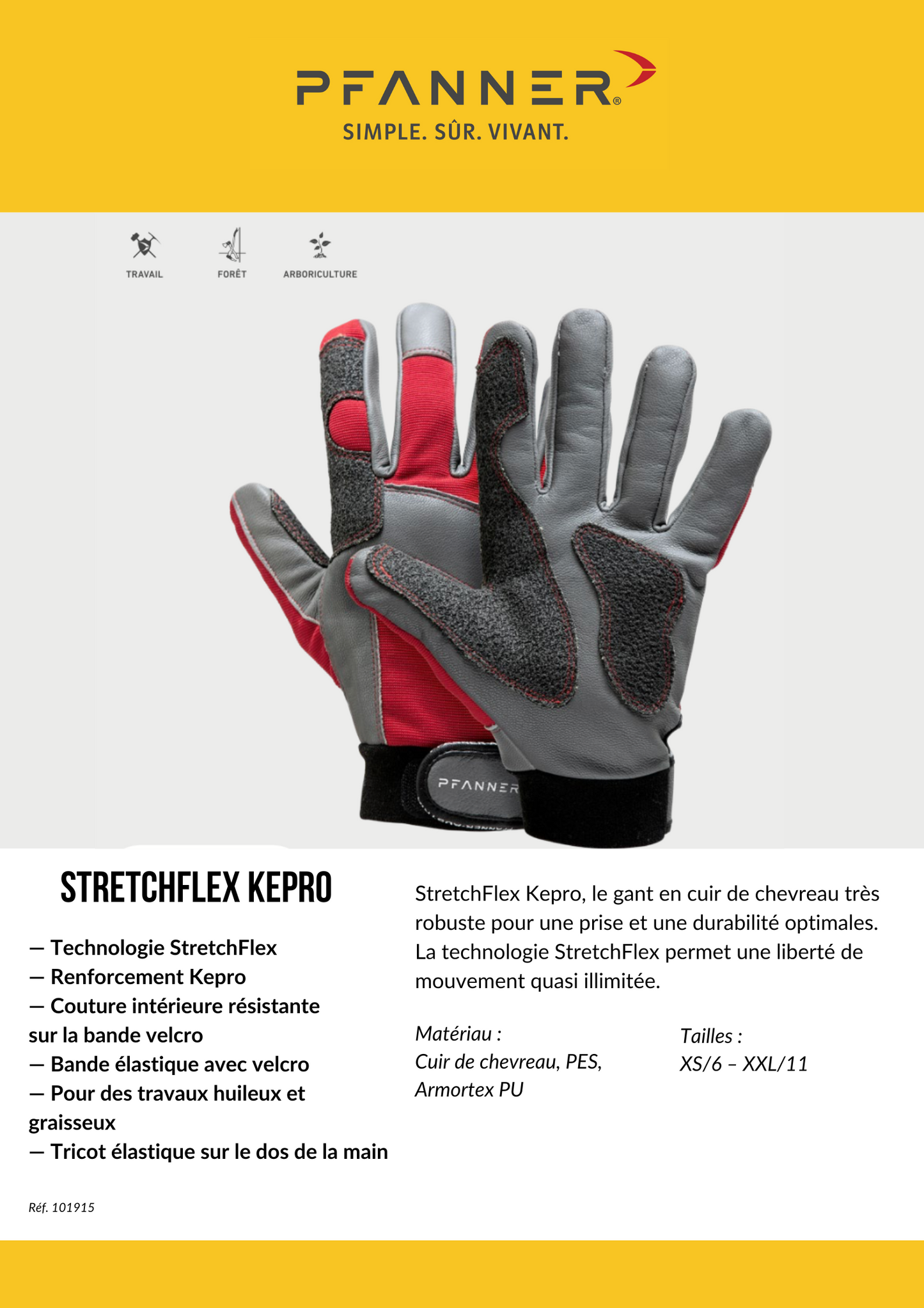 Gants Pfanner StretchFlex Kepro Pfanner